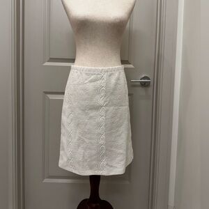 J. McLaughlin - White Cable Skirt - S